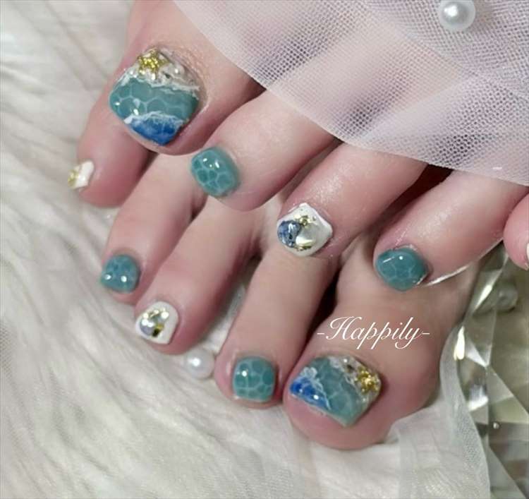 水面アートフットネイル