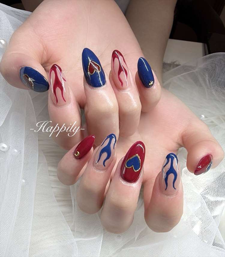 スカルプチュアブルー＆レッド