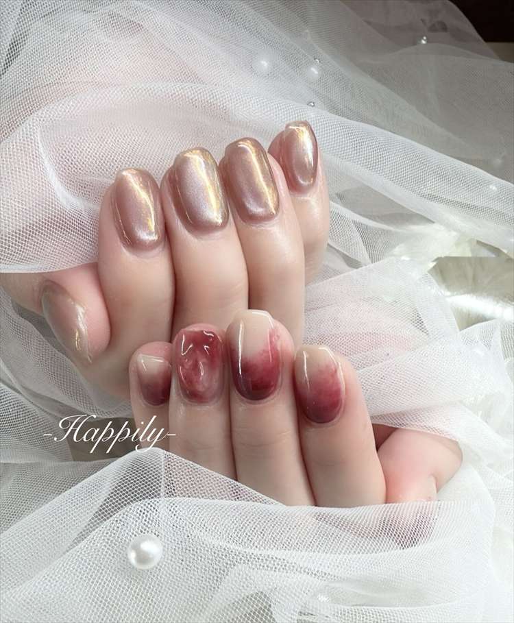秋色アシメネイル