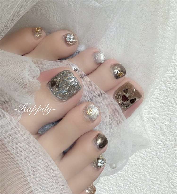 ネイリストのフットネイル