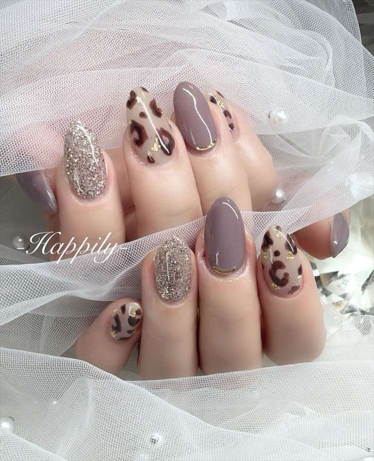 くすみカラー×レオパード