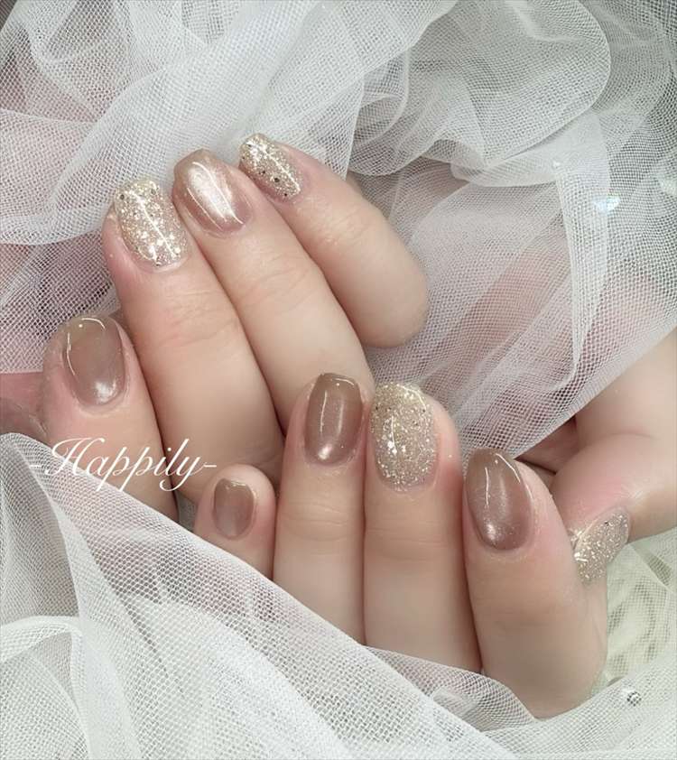 ブラウンゴールドラメ