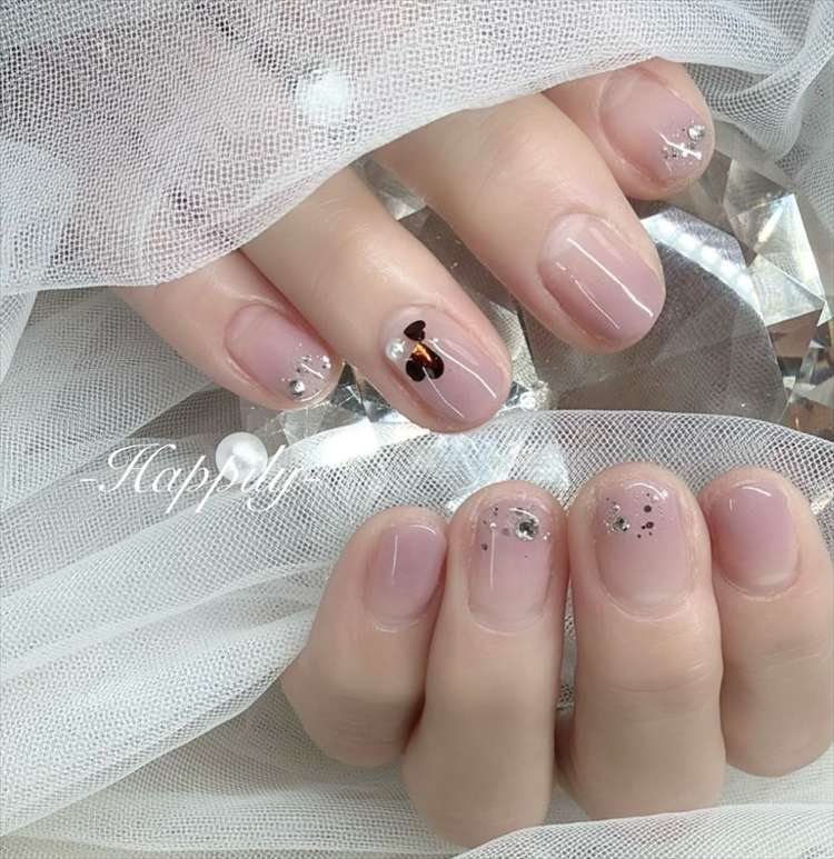 バレンタインハートネイル