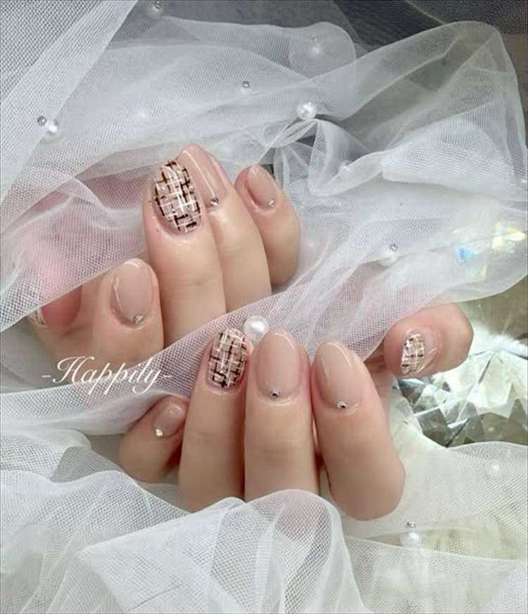 ベージュツイード