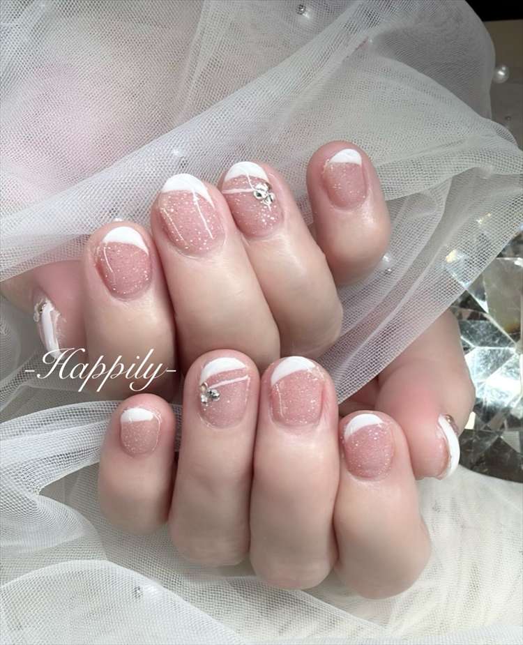 ショートネイルフレンチ