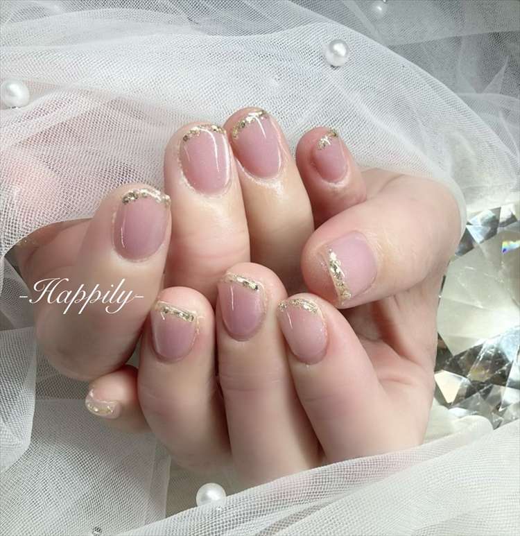 先端細ラメオフィスネイル