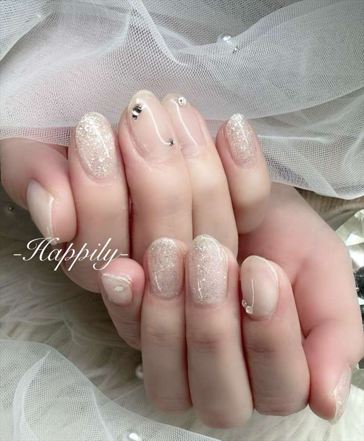 ラメ×ナチュラルカラー