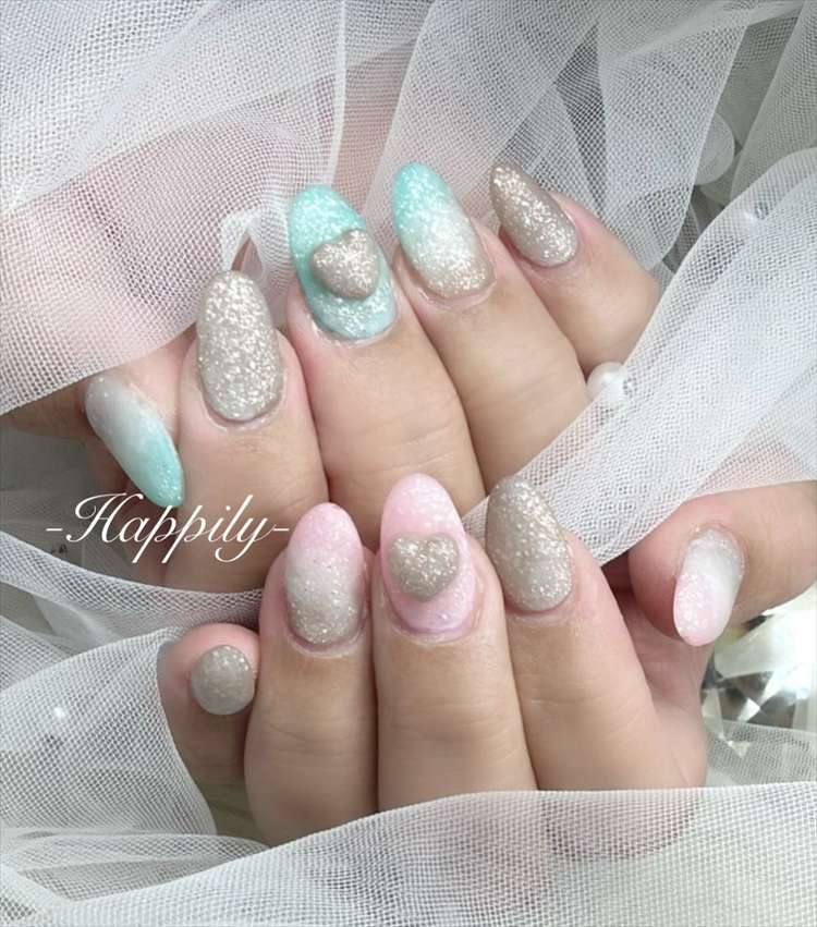 ピンク×ターコイズ