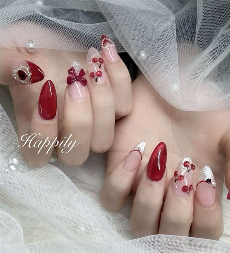 リボンとさくらんぼ