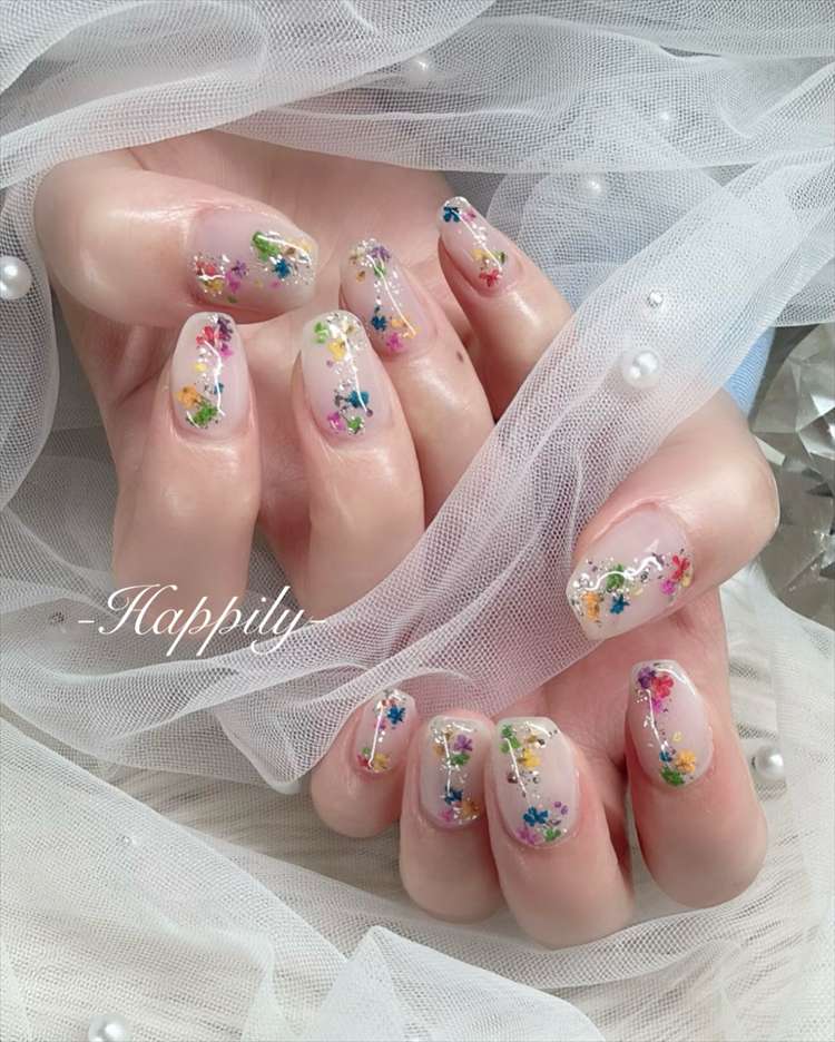 押し花nail