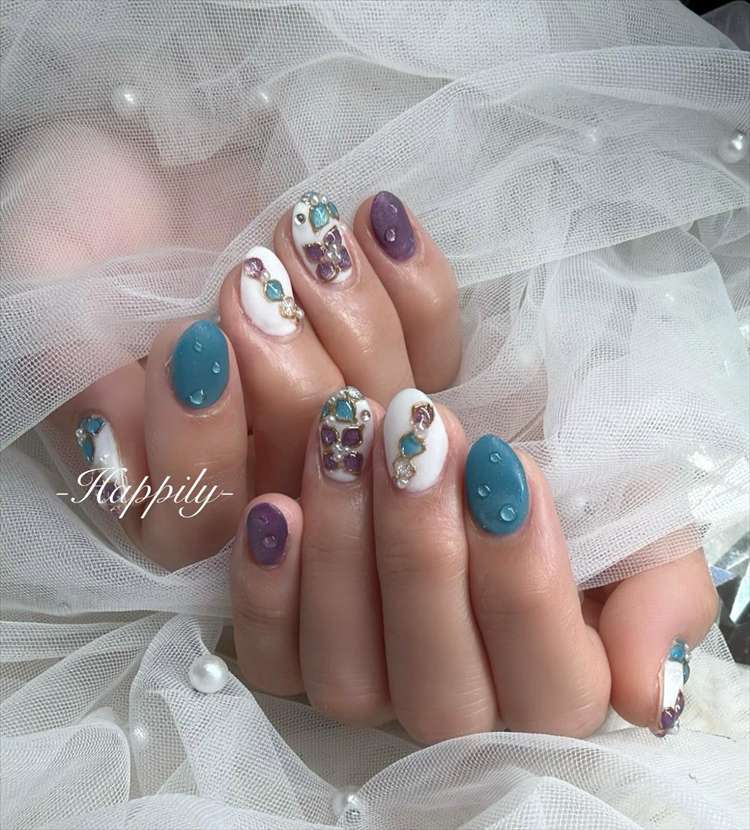 紫陽花ネイル