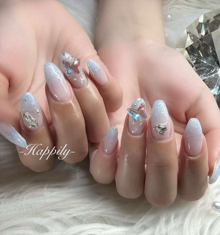 水色グラデ
