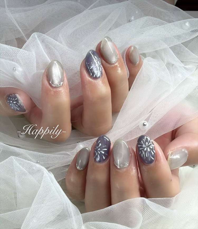花火ネイル