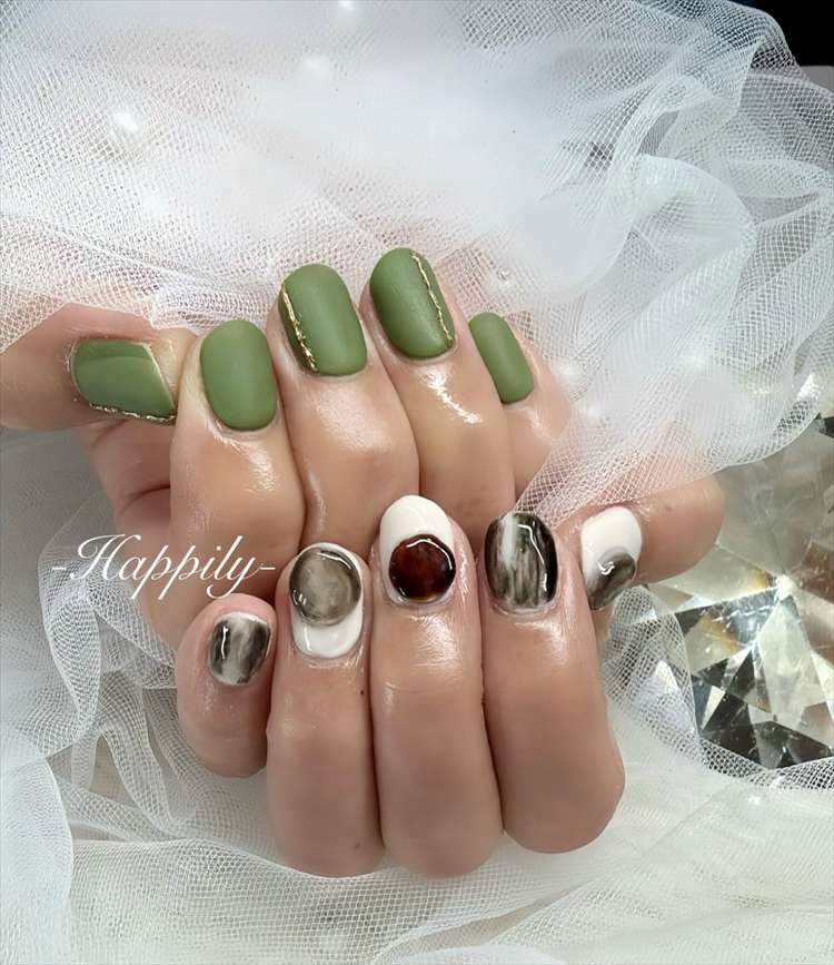 秋色ネイル